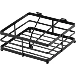 Servetthållare i svart metall MISTY 18x18 cm