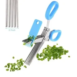 Servis Komplett Med Bestick - Meny - N35OC - Kökssaxar förÖrter - 5 blad i rostfritt stål - Svart