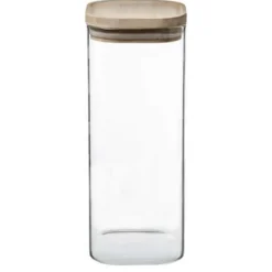 Set med 3 behållare med trälock