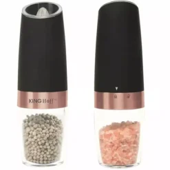 Set med 2 elektriska gravitationssalt- och pepparkvarnar KINGHOFF KH-1724