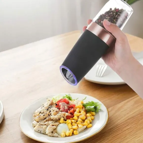 Set med 2 elektriska gravitationssalt- och pepparkvarnar KINGHOFF KH-1724