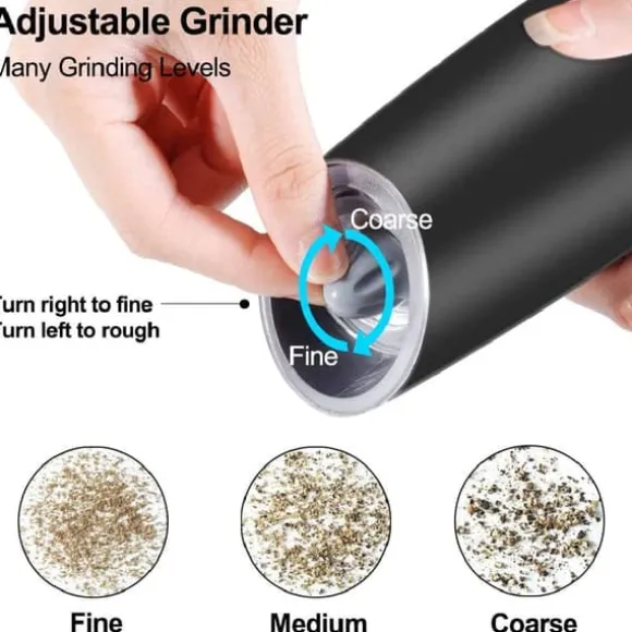 Set med 2 elektriska gravitationssalt- och pepparkvarnar KINGHOFF KH-1724