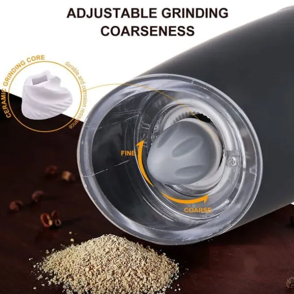 Set med 2 elektriska gravitationssalt- och pepparkvarnar KINGHOFF KH-1724