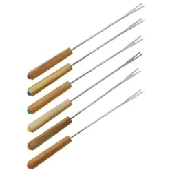 Set med 6 fonduegaflar av FSC-märkt trä från Fackelmann Nature