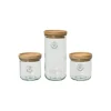 Set med 3 förvaringsburkar i 100% återvunnet glas 869702