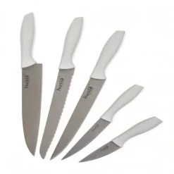 SET MED 5 KÖKSKNIVAR I ETT HUSL-BLOCK 73964