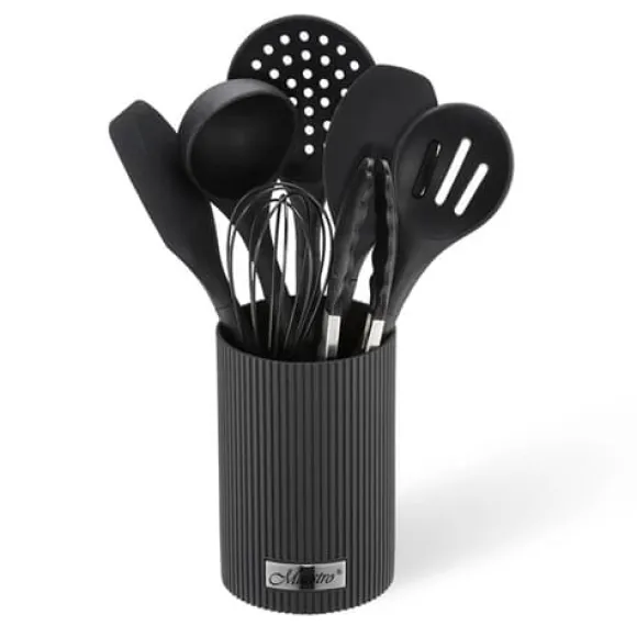 Set med 8 köksredskap i silikon | Maestro MR-1542-SVART