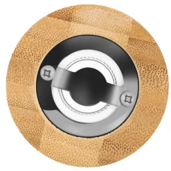 Set med 2 Mölningar för Salt och Peppar i Naturlig Bambus Justerbar Kvarn Cheffinger Brun / Beige