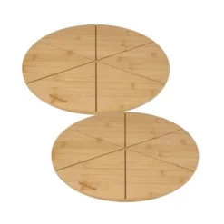 Set med 2 pizzabrädor med skärspår - FACKELMANN - Ø 32 cm