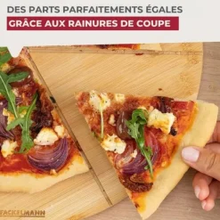 Set med 2 pizzabrädor med skärspår - FACKELMANN - Ø 32 cm