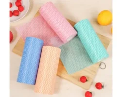 Set med 3 rullar av engångstrasor för alla ändamål, praktiska och återanvändbara våtservetter för köksstädning.