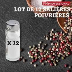 Set med 12 saltkar/pepparkar FM Professional