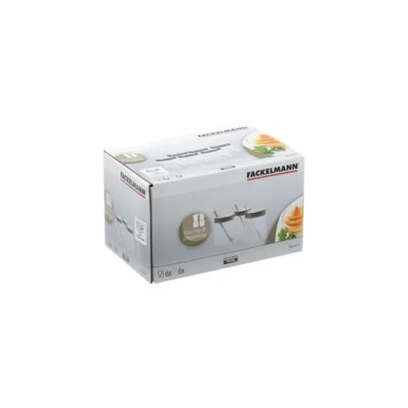 Set med 6 senapsburkar med sked Fackelmann