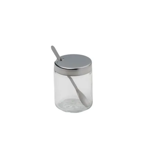 Set med 6 senapsburkar med sked Fackelmann