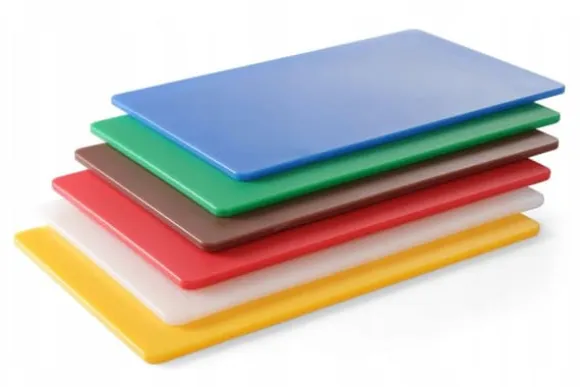 Set med 6 skärbrädor HACCP GN 1/1 HENDI, 530x325mm, HDPE 500, färgade, 10mm