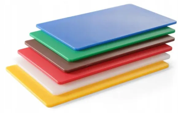 Set med 6 skärbrädor HACCP GN 1/1 HENDI, 530x325mm, HDPE 500, färgade, 10mm
