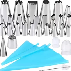 Set med 27 spritstyllar för kreativ tårtdekorering