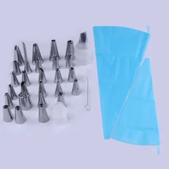 Set med 27 spritstyllar för kreativ tårtdekorering
