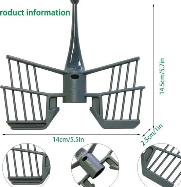 Set med 2 visptillbehör - Fjärilsvisp - Svart, kompatibel med Vorwerk Thermomix TM5 TM31 TM6 - Byte av fjärilsvisp