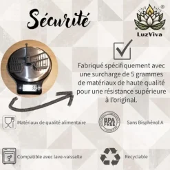 Set med 2 visptillbehör - Fjärilsvisp - Svart, kompatibel med Vorwerk Thermomix TM5 TM31 TM6 - Byte av fjärilsvisp