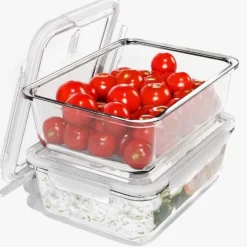 Set med förvaringsburkar 2 delar i glas Classbach C-FHD4024G