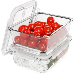 Set med förvaringsburkar 2 delar i glas Classbach C-FHD4024G