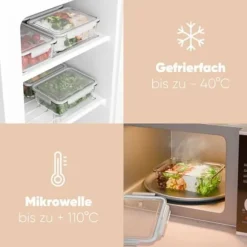 Set med förvaringsburkar 2 delar i glas Classbach C-FHD4024G