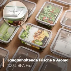 Set med förvaringsburkar 2 delar i glas Classbach C-FHD4024G