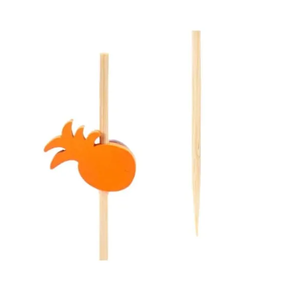 Set med grillspett för barbecue Kinvara Bambu Grillspett Dekorerad (24 antal)