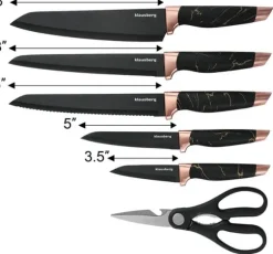 Set med köksknivar i ett block om 6 delar KLAUSBERG KB-7770