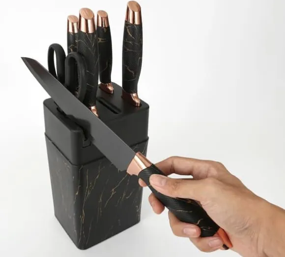 Set med köksknivar i ett block om 6 delar KLAUSBERG KB-7770