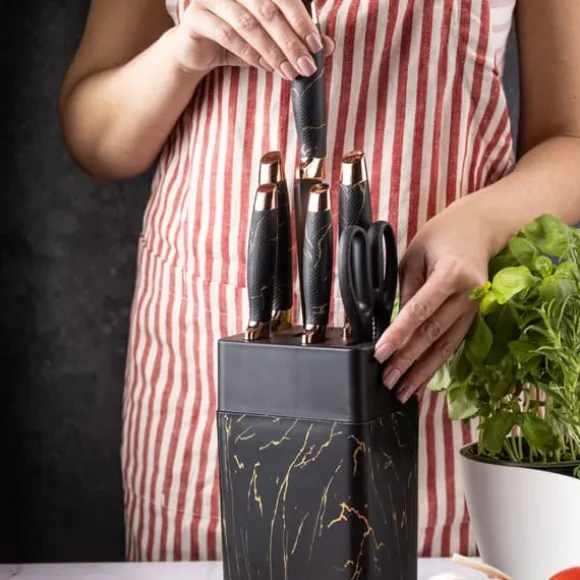 Set med köksknivar i ett block om 6 delar KLAUSBERG KB-7770