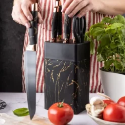 Set med köksknivar i ett block om 6 delar KLAUSBERG KB-7770