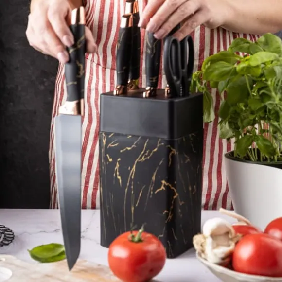 Set med köksknivar i ett block om 6 delar KLAUSBERG KB-7770