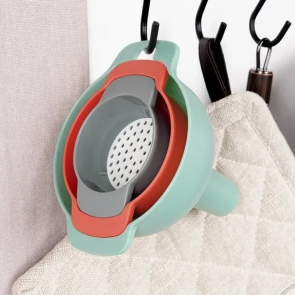 Set med kökstrattar med sil 10/8/6 cm 4-delad trattsil EXCELLENT HUSPRODUKTER 259731