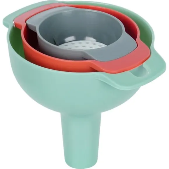 Set med kökstrattar med sil 10/8/6 cm 4-delad trattsil EXCELLENT HUSPRODUKTER 259731