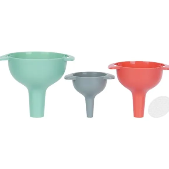 Set med kökstrattar med sil 10/8/6 cm 4-delad trattsil EXCELLENT HUSPRODUKTER 259731