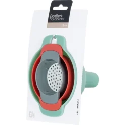 Set med kökstrattar med sil 10/8/6 cm 4-delad trattsil EXCELLENT HUSPRODUKTER 259731