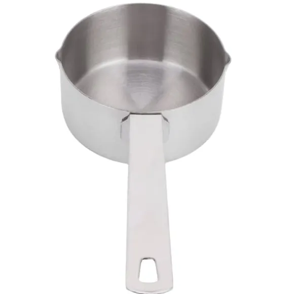 Set med mätskedar för bakning i rostfritt stål - 1/4 kopp (60 ml) med våg - Köksmaterial