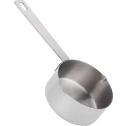 Set med mätskedar för bakning i rostfritt stål - 1/4 kopp (60 ml) med våg - Köksmaterial