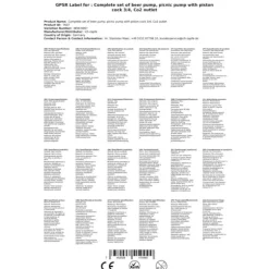 Set med picknickpump med kolvkran 3/4 Co2-utlopp, KEG:Type G