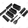 Set om 10 delar - HTBE® - Sushi tillverkare - Svart - ABS - Köksverktyg