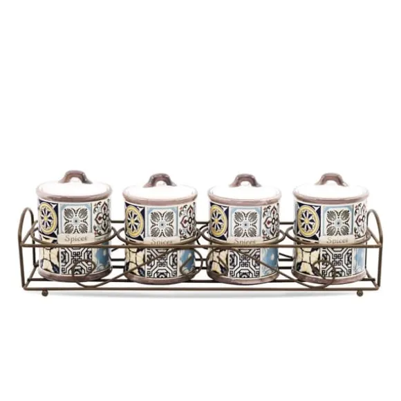 Set om 4 MAESTRO Holiday i Porto kryddbehållare MR-20005-04CS