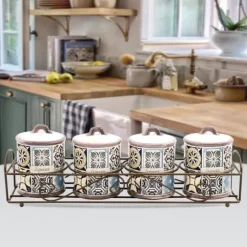 Set om 4 MAESTRO Holiday i Porto kryddbehållare MR-20005-04CS