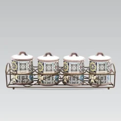 Set om 4 MAESTRO Holiday i Porto kryddbehållare MR-20005-04CS