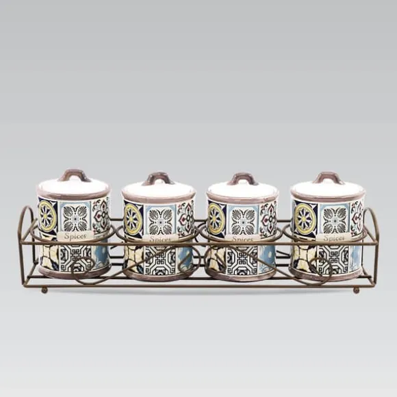 Set om 4 MAESTRO Holiday i Porto kryddbehållare MR-20005-04CS