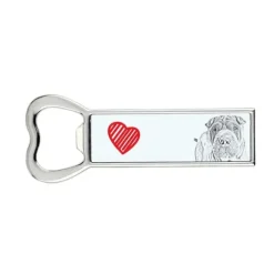 Shar Pei - flasköppnare med en hund, personlig kylöppnare, unik present till en man från Art-Dog