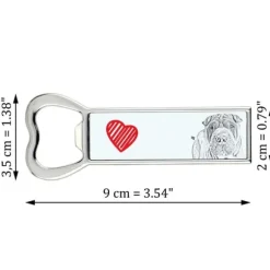 Shar Pei - flasköppnare med en hund, personlig kylöppnare, unik present till en man från Art-Dog