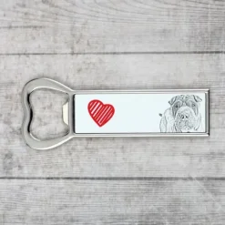 Shar Pei - flasköppnare med en hund, personlig kylöppnare, unik present till en man från Art-Dog