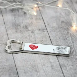 Shar Pei - flasköppnare med en hund, personlig kylöppnare, unik present till en man från Art-Dog